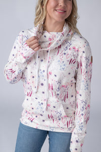 Wildflower Gardens Funnel Neck Long Sleeve S- 2XL