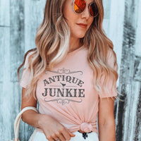 Antique Junkie Graphic Shirt: Peach