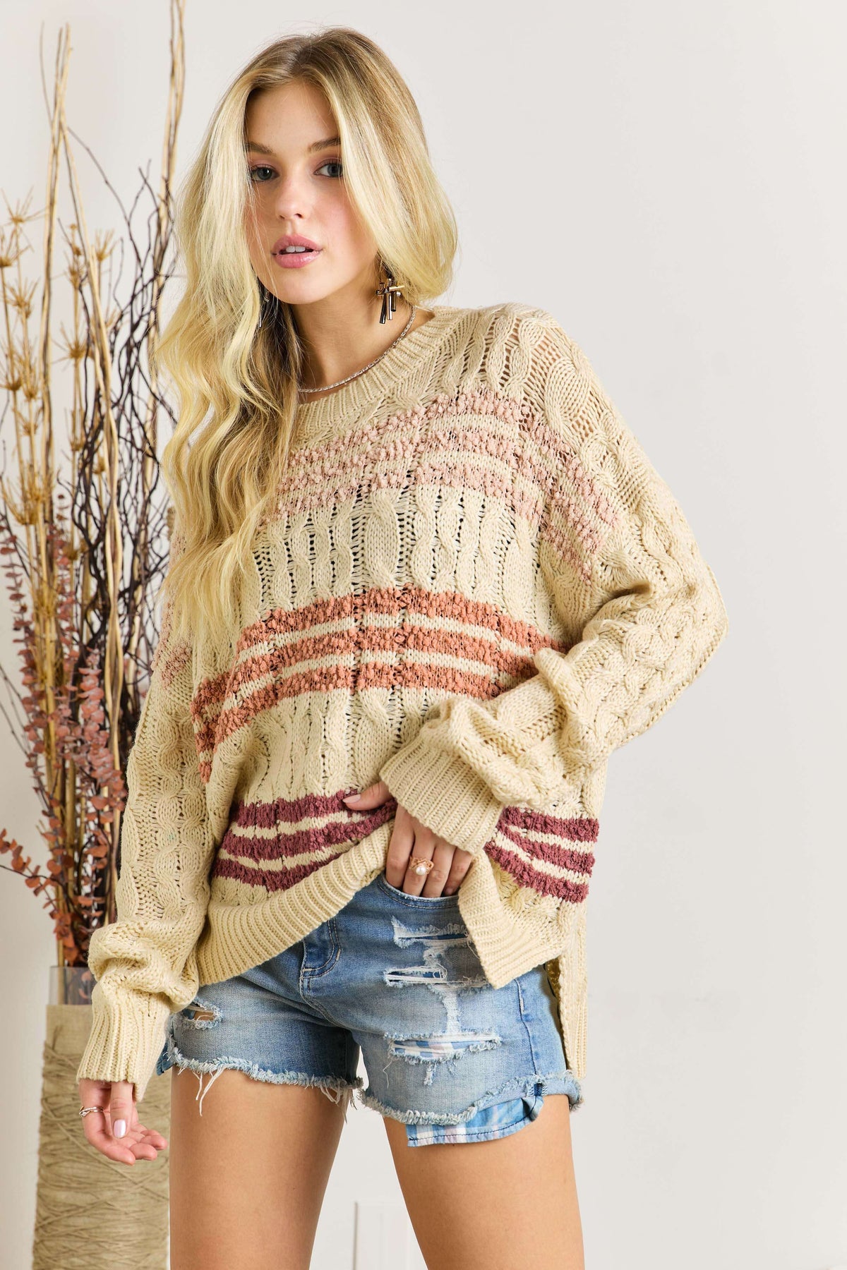 Fall Skies Knit Sweater * on sale