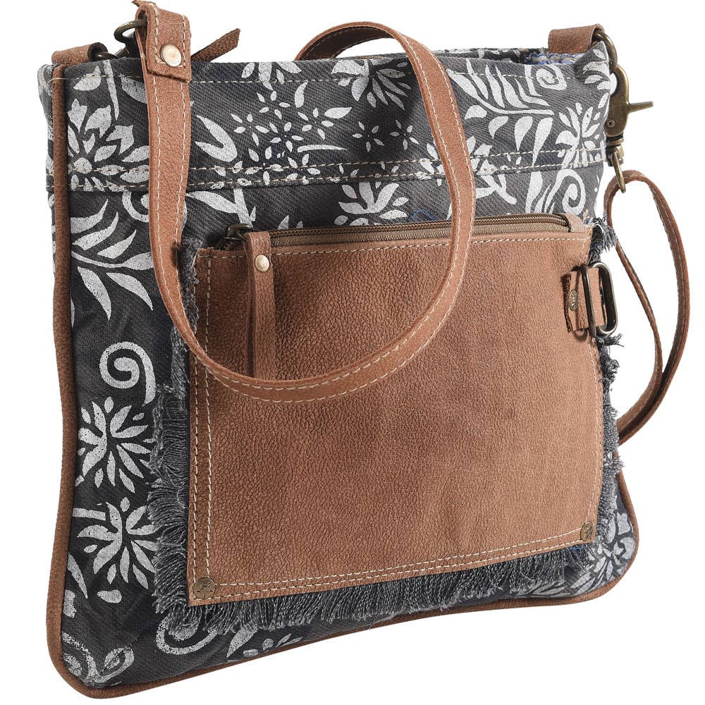 Crossbody With Leather Front Phone Pocket Purse