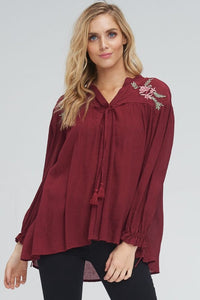Rhapsody Embroidered Blouse * on sale