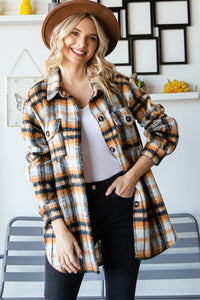 Rust Plaid flannel jacket * on sale