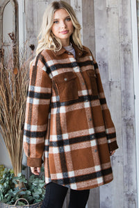 Brown Plaid flannel jacket * on sale