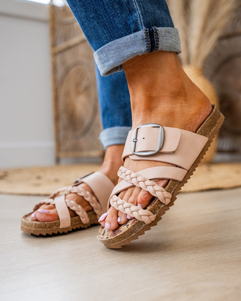 Nora 3 Very G Braided Slip on Sandal: Blush * on sale