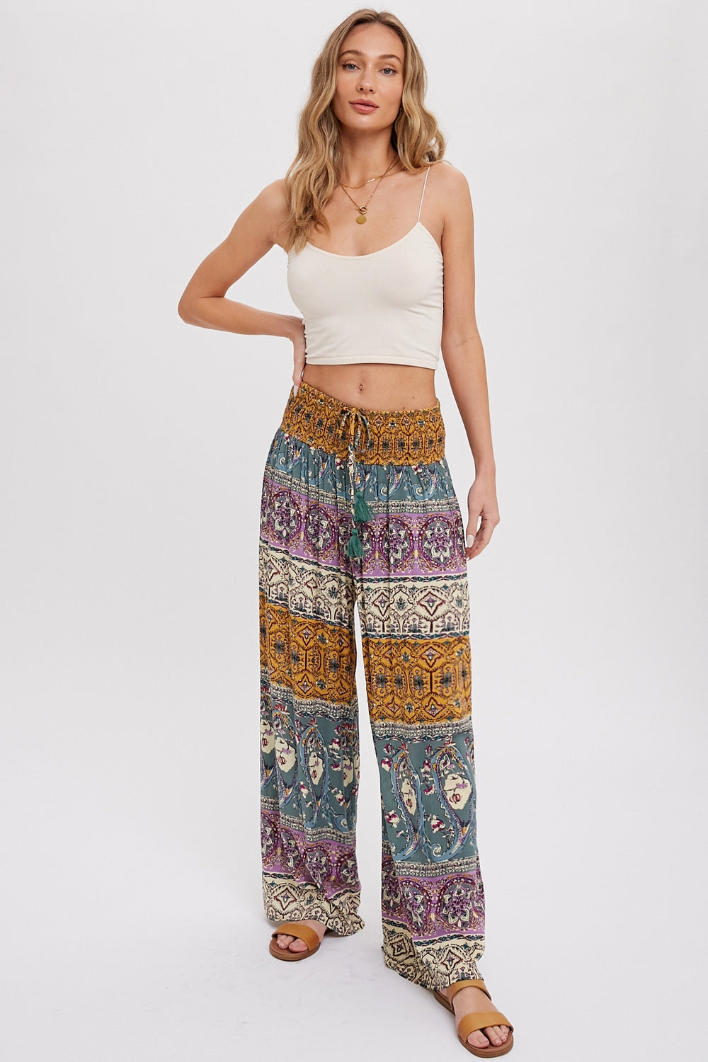 Boho Wide Leg Pants * on sale