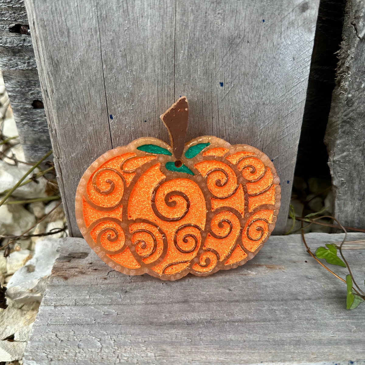 Fancy pumpkin car freshie