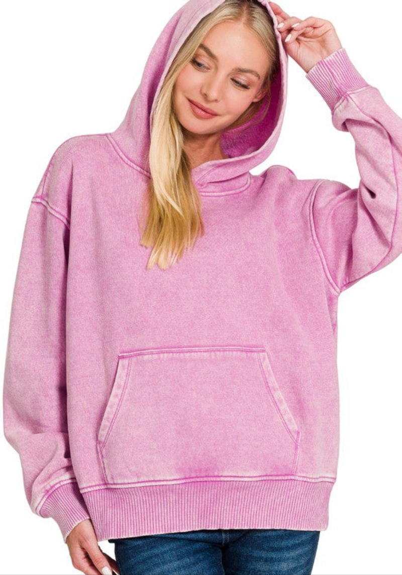 Mauve Long Sleeve Sweater Hoodie