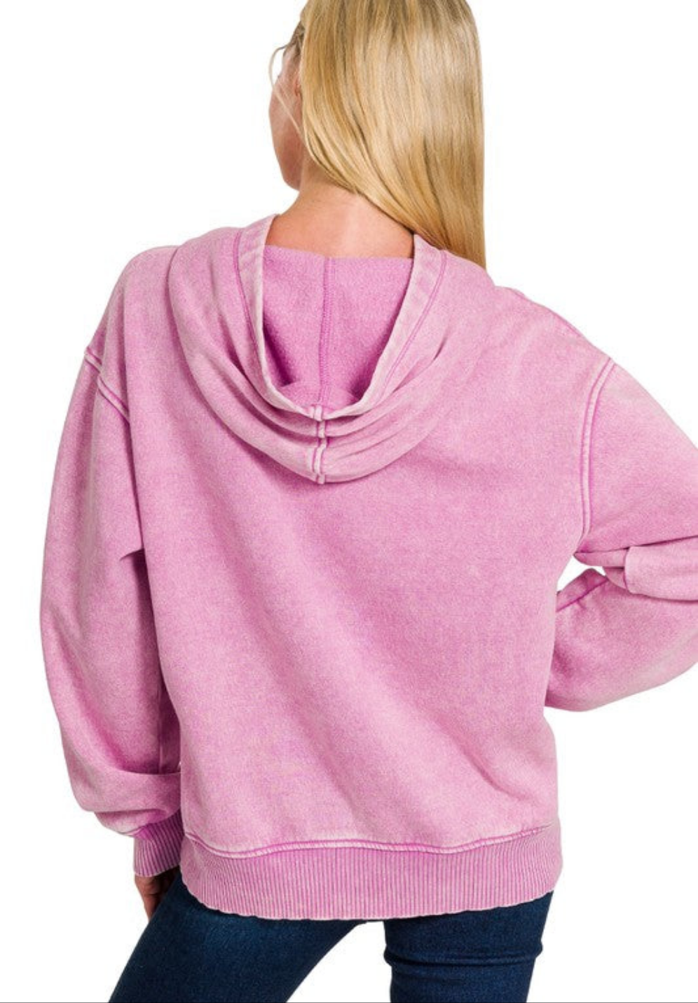 Mauve Long Sleeve Sweater Hoodie