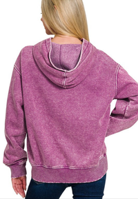 Plum Long Sleeve Sweater Hoodie