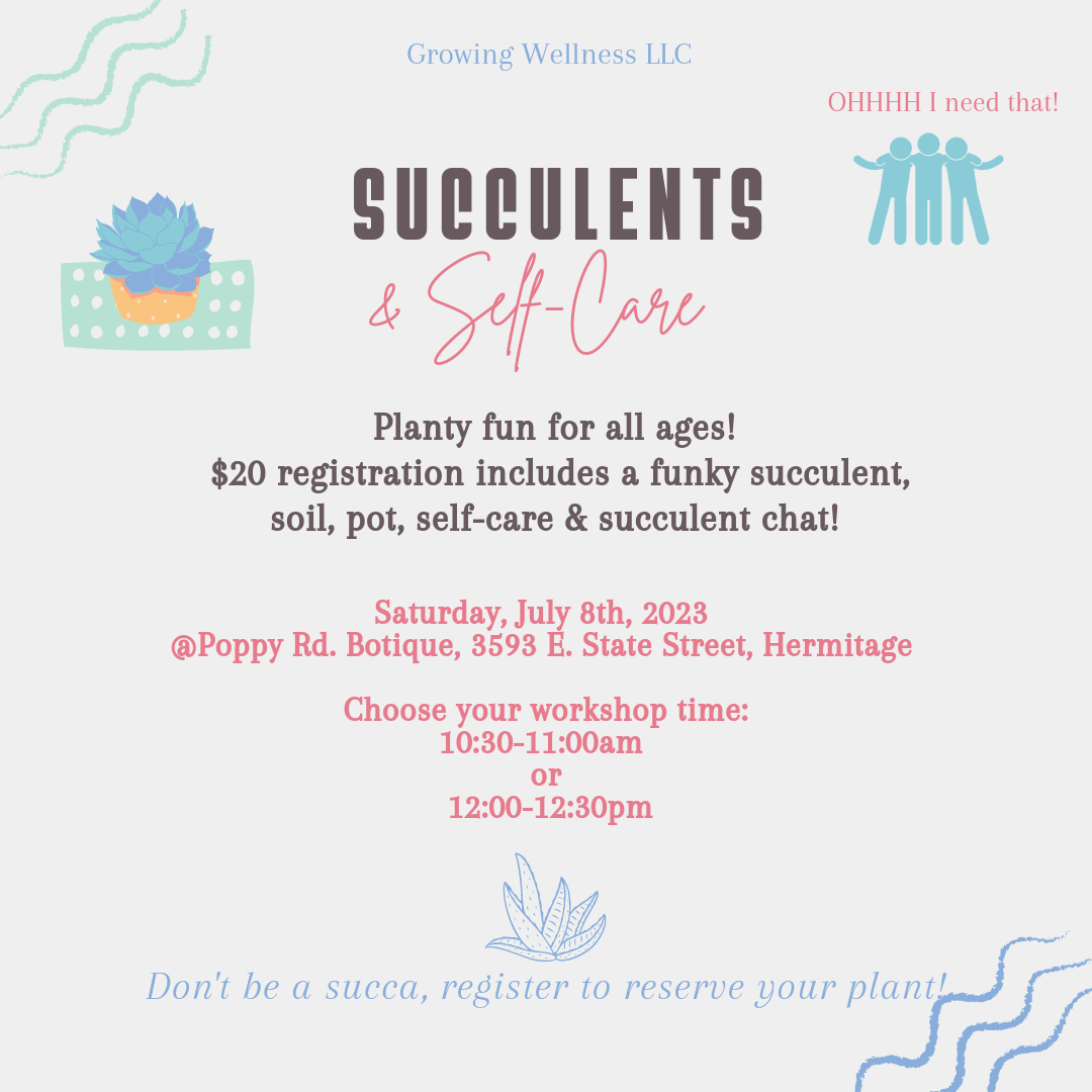 Succulents and Self Care Pre-Registration