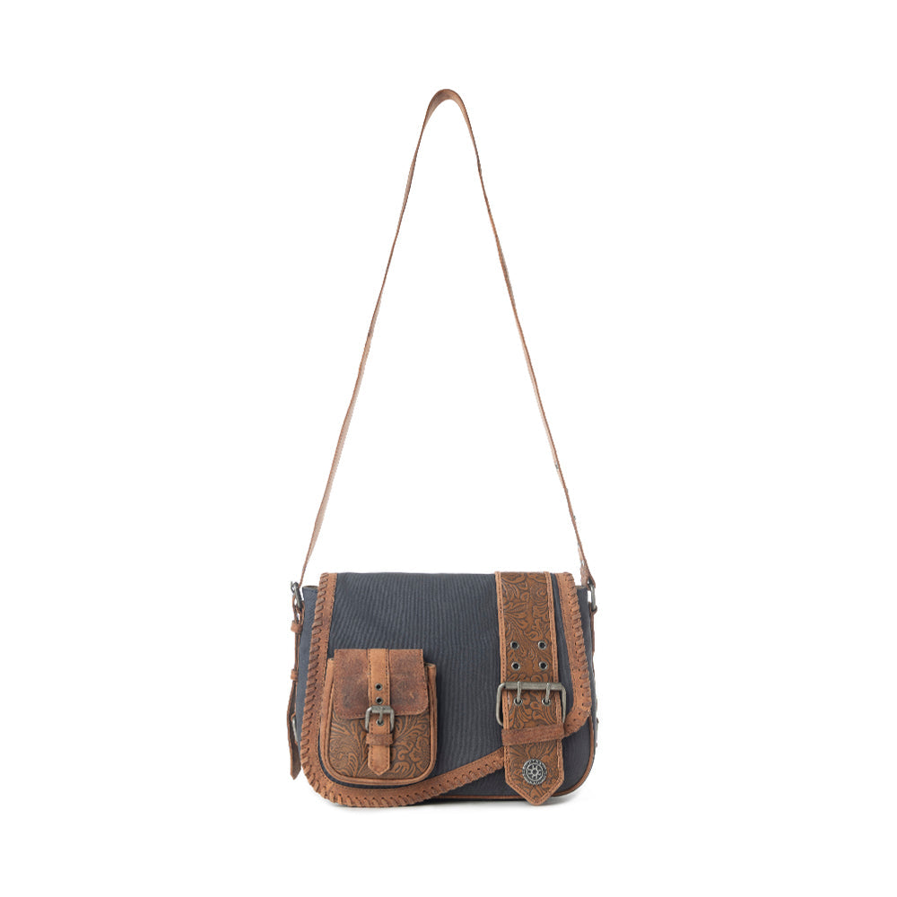 Myra Outlaw's Travels Leather Shoulder Bag Purse in Copper Tan