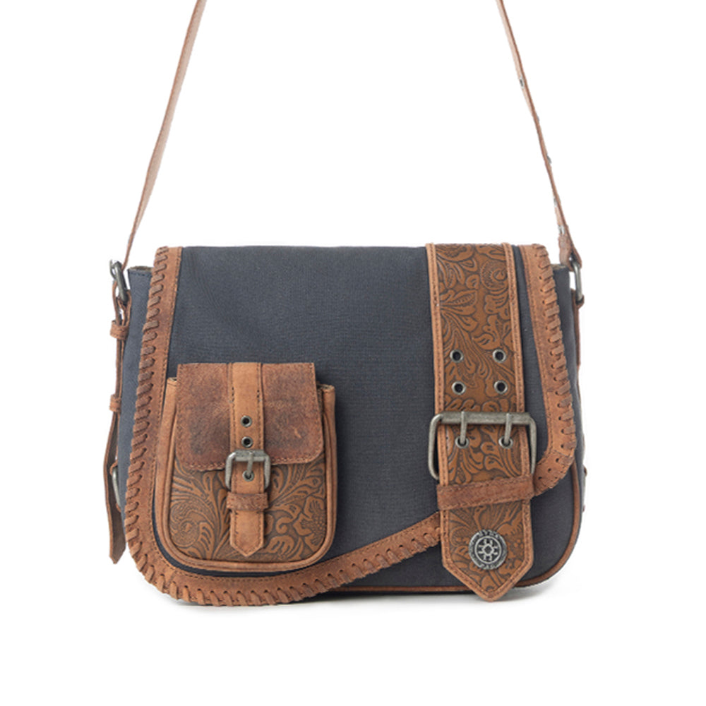Myra Outlaw's Travels Leather Shoulder Bag Purse in Copper Tan