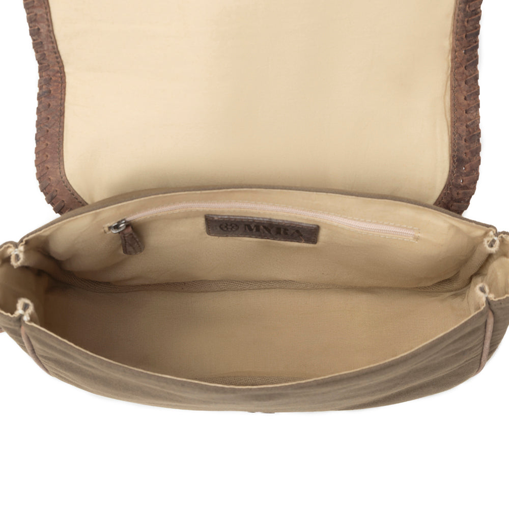 Myra Outlaw's Travels Leather Shoulder Bag Purse in Copper Olive