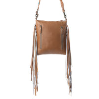 Myra Corral Tempo Leather Concealed Carry Sling Purse - Fringed Hairon Crossbody Bag with Adjustable Strap