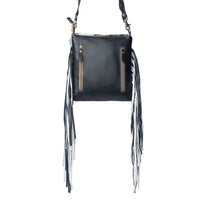 Myra Corral Tempo Leather Concealed Carry Sling Purse - Fringed Hairon Crossbody Bag with Adjustable Strap