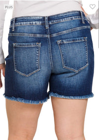 Lake Frayed Jean Shorts 1X - 3XL