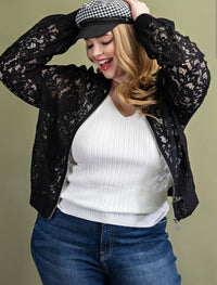 Chantilly Lace Jacket Curvy Sizes XL-2XL * on sale