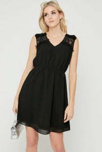 Midnight Black Lace Midi Dress * on sale