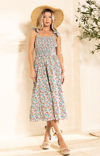 Swirl and Twirl Floral Dress in Sm-3XL