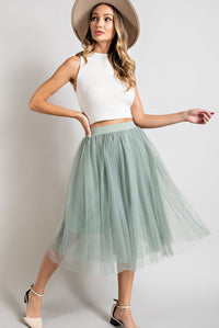 Sage Tulle Skirt small - large