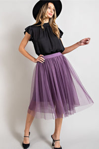 Plum Tulle Skirt small - large