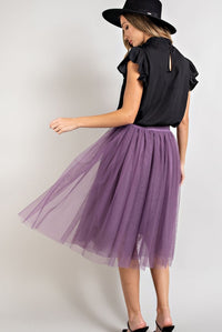 Plum Tulle Skirt small - large