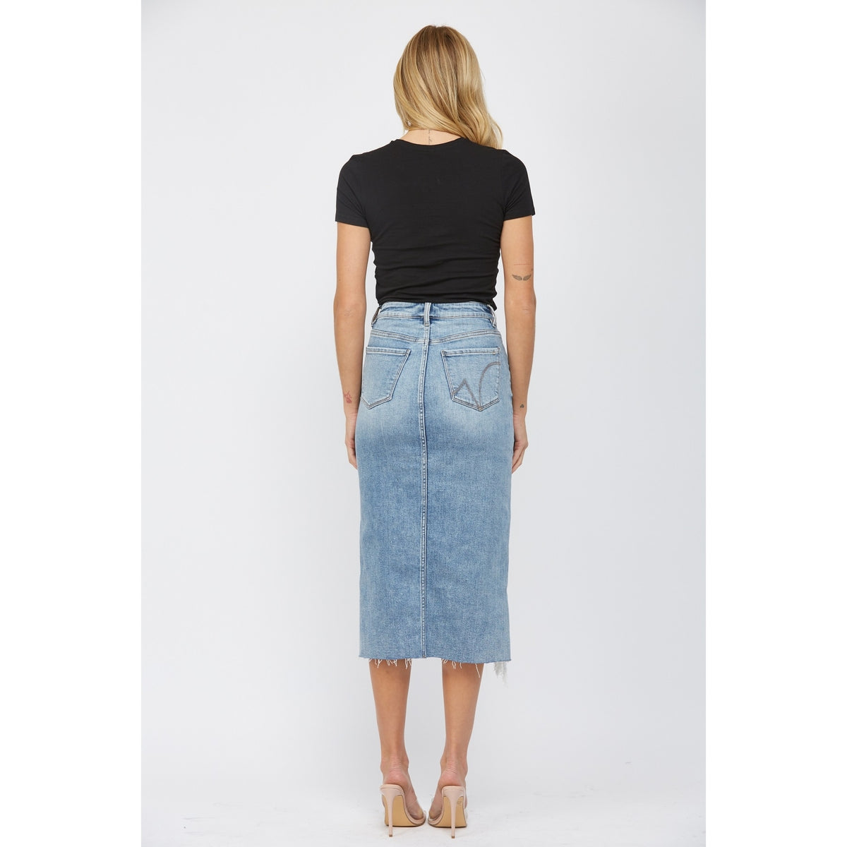 Coastal Cowgirl Denim Maxi Skirt * on sale