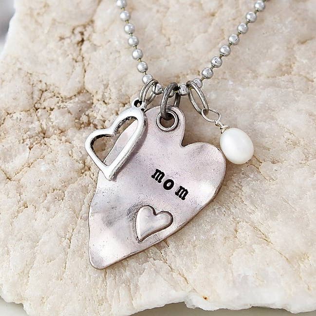 "Mom" stamped necklace