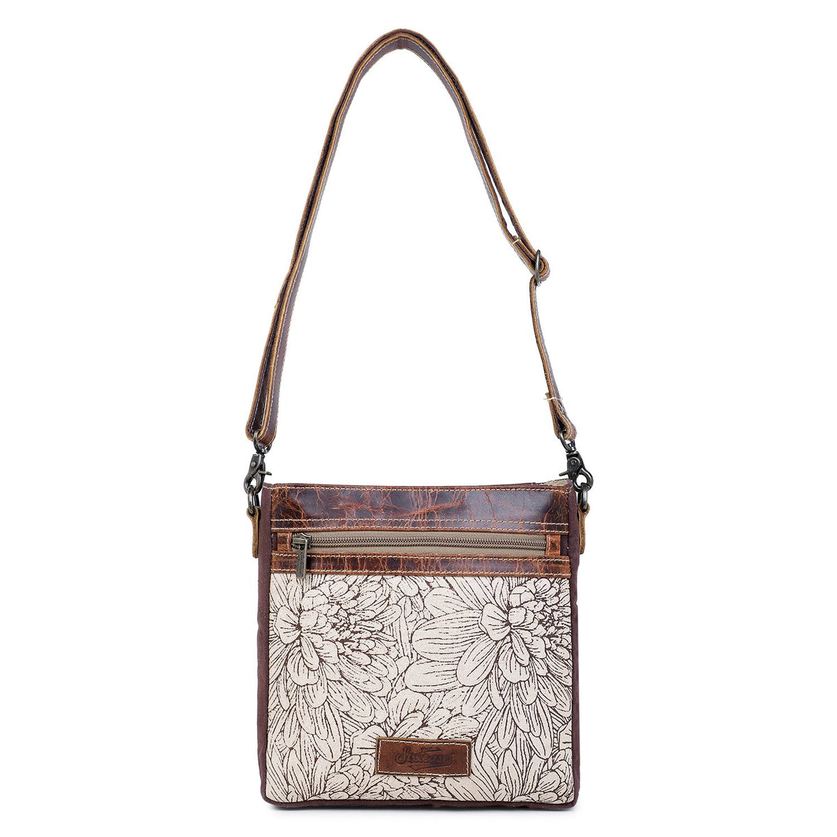 Linen & Rose Crossbody Messenger Bag