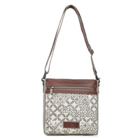 Canvas & Leather Women Crossbody Purse