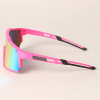 Solid Color Frame Tinted Lenses Sport Sunglasses