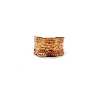 Handcrafted Copper Leaf Border Ring