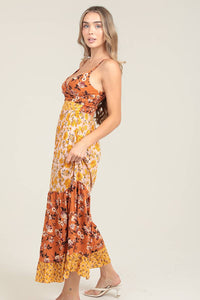 V NECK TWIST FRONT CUT OUT  MAXI