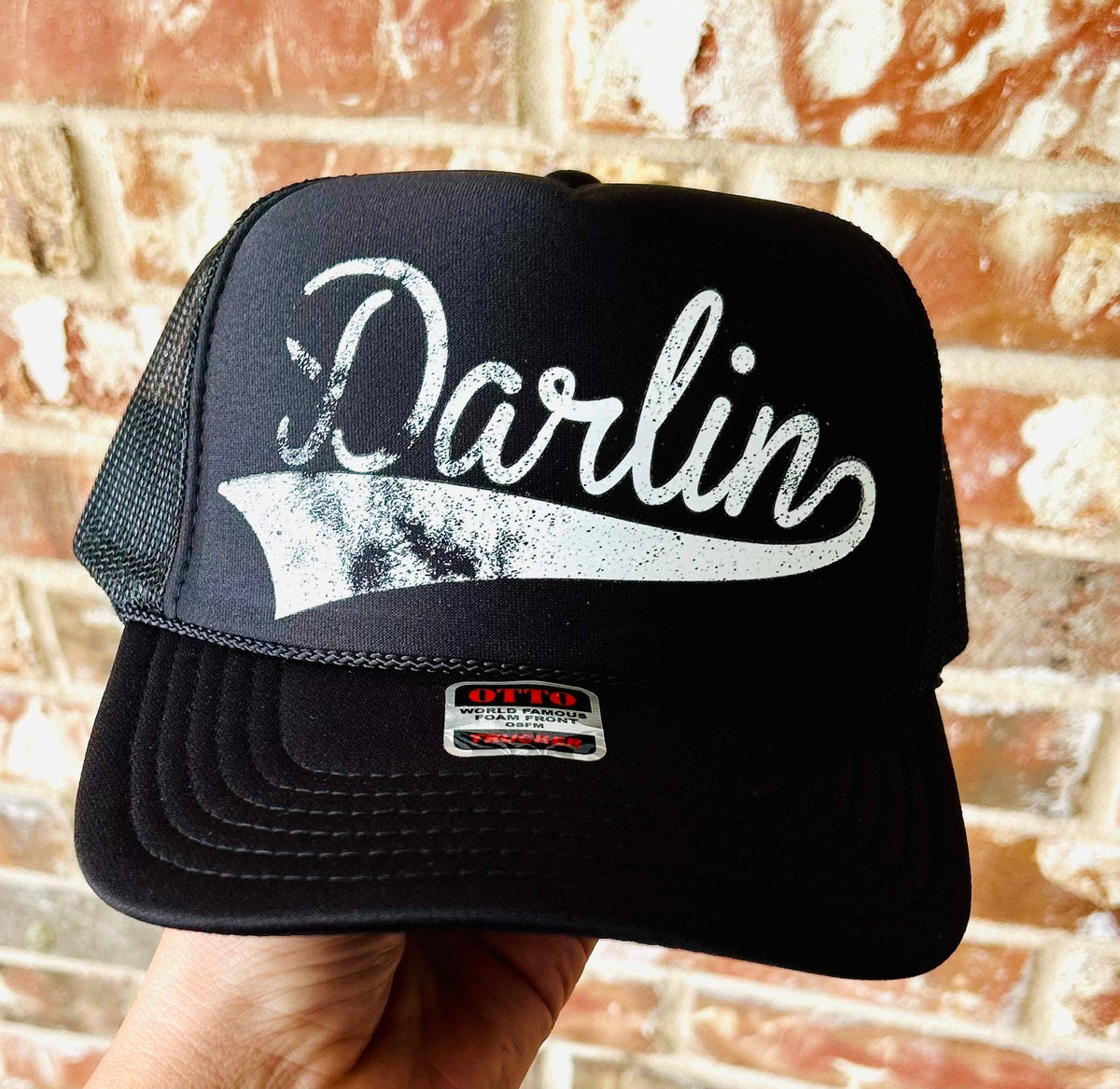 Darlin' Printed Black Trucker Hat