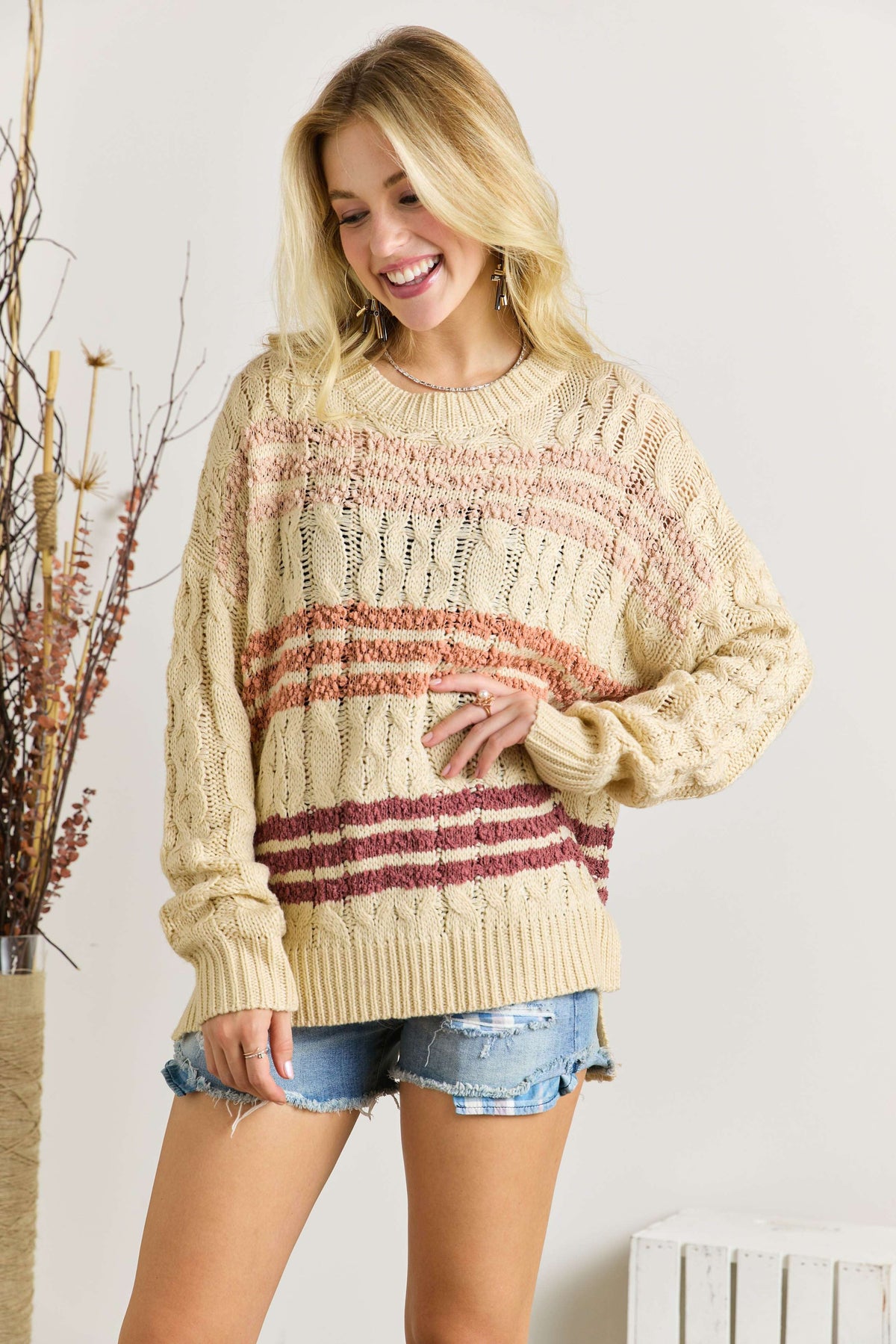 Fall Skies Knit Sweater * on sale