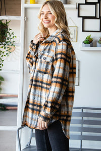 Rust Plaid flannel jacket * on sale