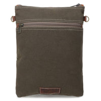 Canvas  Leather Women's Crossbody Purse - Umber