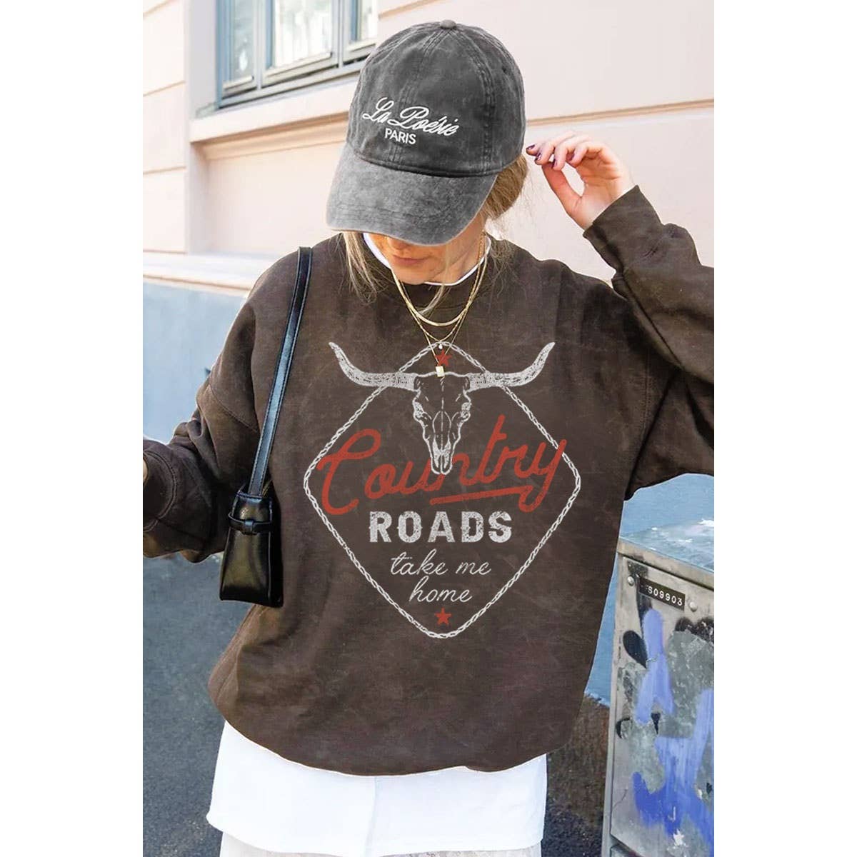COUNTRY ROADS MINERAL GRAPHIC SWEATSHIRT