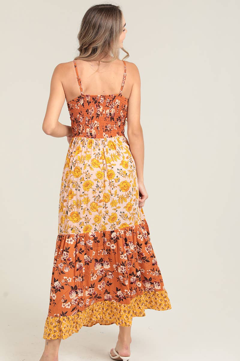 V NECK TWIST FRONT CUT OUT  MAXI