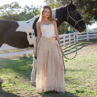 Desert Dream Flow Trousers All Lace Shirred Waist Pants