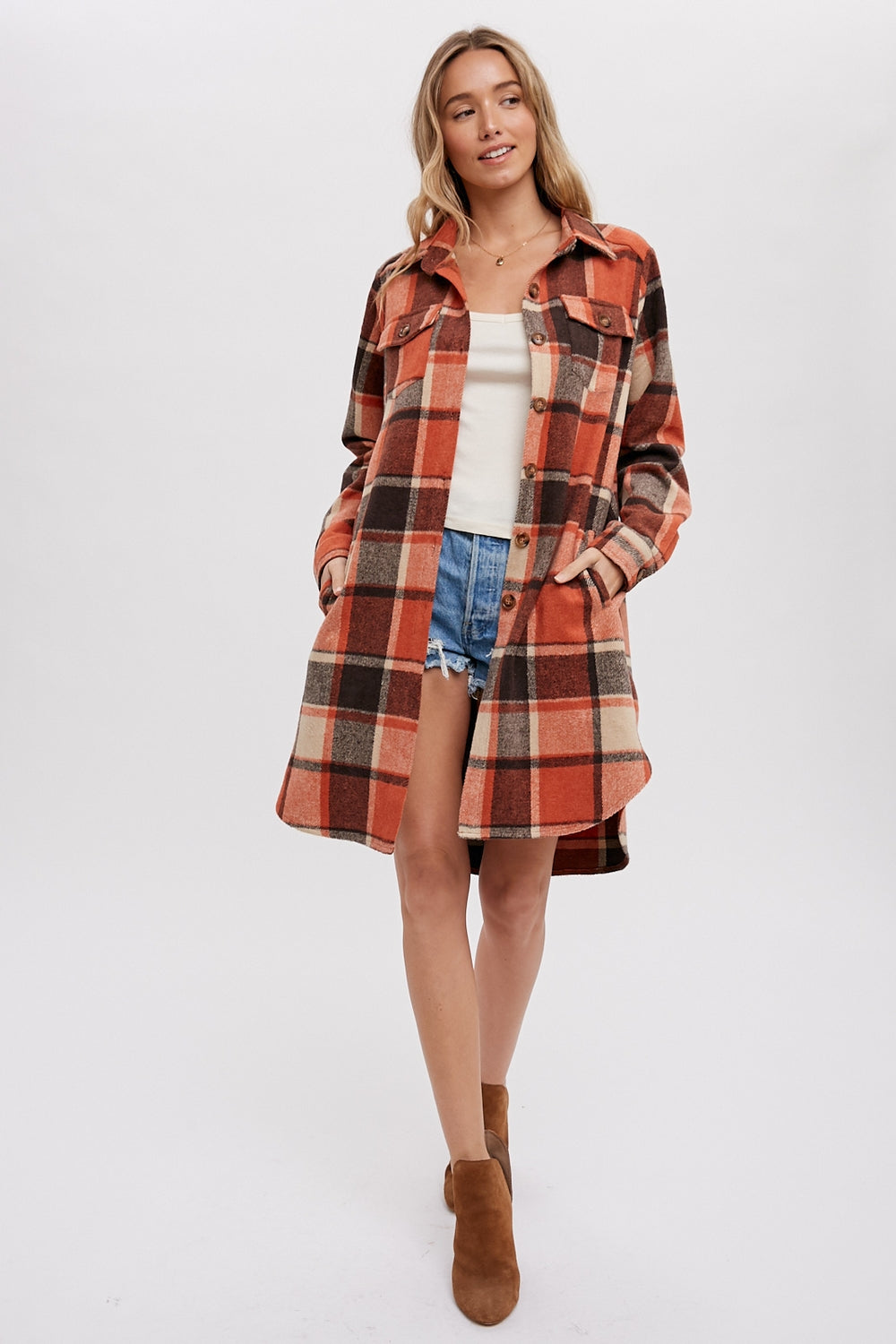 Rust Plaid Flannel * on sale