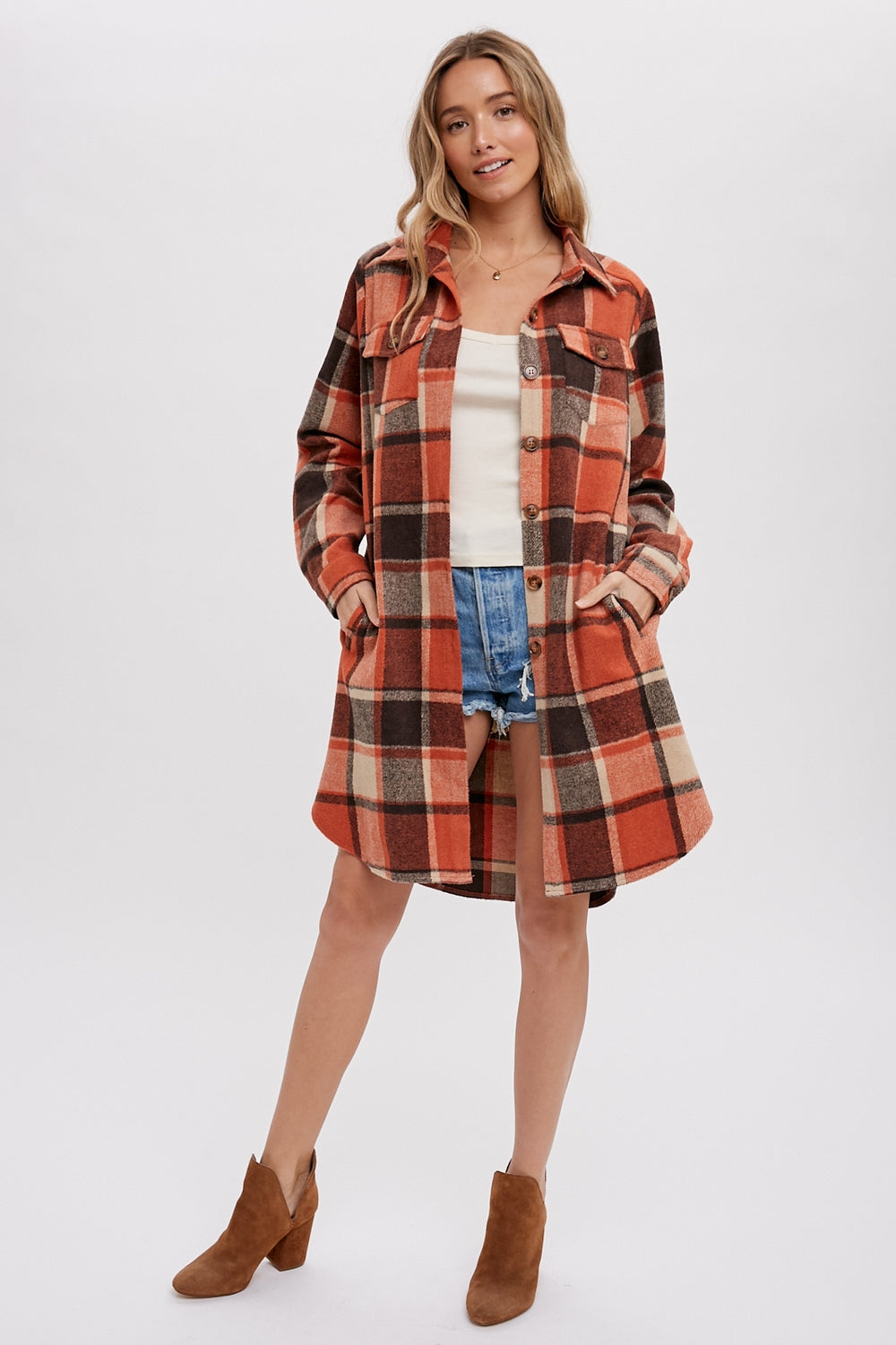 Rust Plaid Flannel * on sale