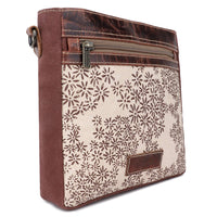 Canvas & Leather Women's Crossbody Bag Purse