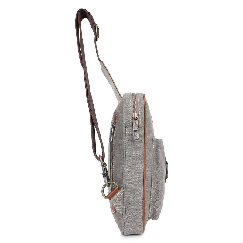 Canvas & Leather Women's Sling Bag Purse