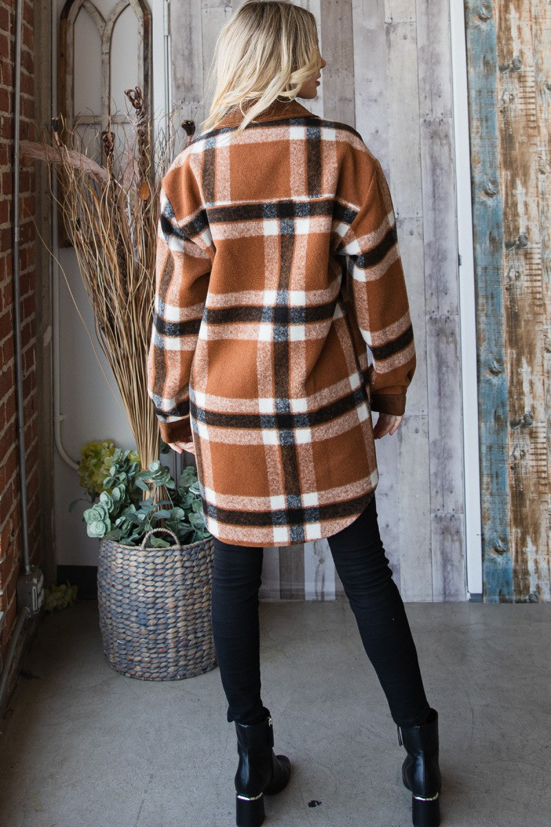 Brown Plaid flannel jacket * on sale