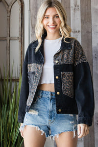 Wild Side Leopard Denim Jacket