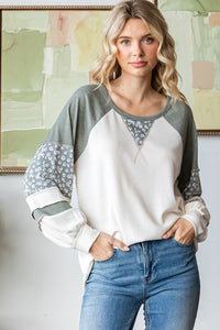 Sage blocked long sleeve