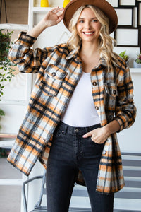 Rust Plaid flannel jacket * on sale