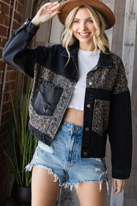 Wild Side Leopard Denim Jacket