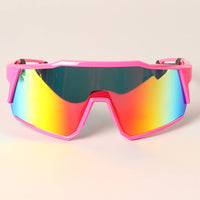 Solid Color Frame Tinted Lenses Sport Sunglasses